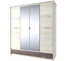 Четырехстворчатый шкаф для одежды с зеркалом Бьёрк 4DG3S Z Четырехстворчатый шкаф для одежды с зеркалом Бьёрк 4DG3S Z