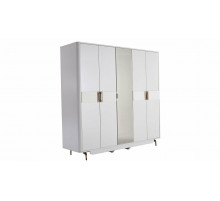 Пятистворчатый распашной шкаф для одежды и белья с зеркалом в спальню Larissa (Ларисса) lars-33 Пятистворчатый распашной шкаф для одежды и белья с зеркалом в спальню Larissa (Ларисса) lars-33