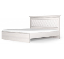 Кровать 1400/1600/1800 с ортопедическим основанием Неаполь Ясень анкор светлый (патина "серебро") экокожа polo белая Кровать 1400/1600/1800 с ортопедическим основанием Неаполь Ясень анкор светлый (патина "серебро") экокожа polo белая