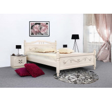 Кровать Людмила-17 ясень жемчужный с патиной