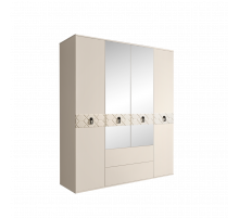 Четырехстворчатый шкаф для одежды с зеркалом и ящиками Богемия Фарфале (Bogemia Farfalle) БМШ1/41 (Fа)