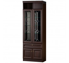 Шкаф витрина для посуды Инна 612 темный Шкаф витрина для посуды Инна 612 темный