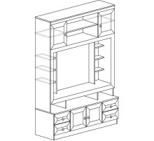 Стенка в гостиную Инна 603 темная Стенка в гостиную Инна 603 темная